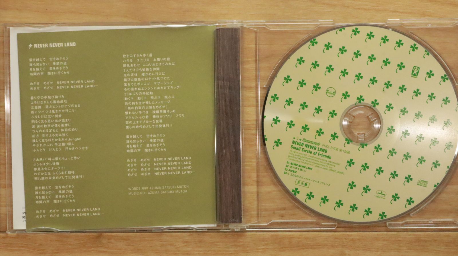 レコード SMALL CIRCLE OF FRIENDS NEVER NEVER LAND