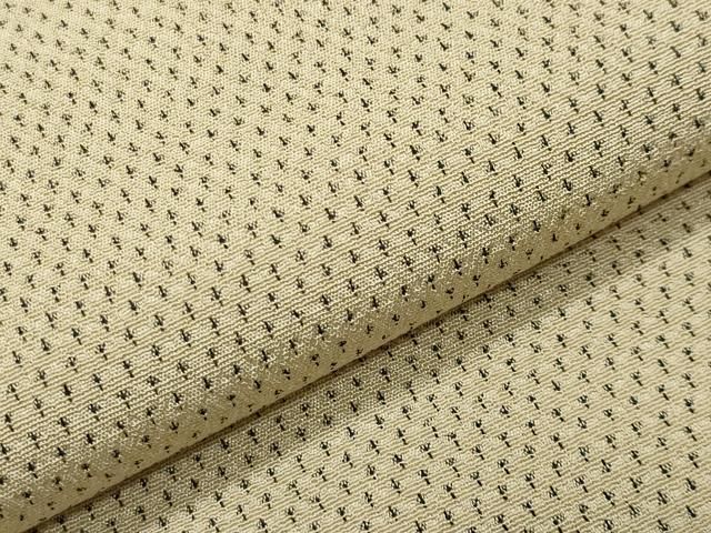 平和屋着物○お召 塩沢絣 源氏車文 反端付き 正絹 逸品 AAAY8930ph