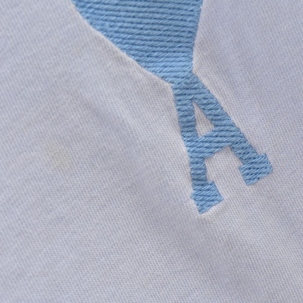 AMI Alexandre Mattiussi◆Tシャツ/XS/コットン/YLW/E22UTS002726/22SS/ハートロゴ ami(アミ) ハートロゴ刺しゅうTシャツE22UTS002 E22UTS002