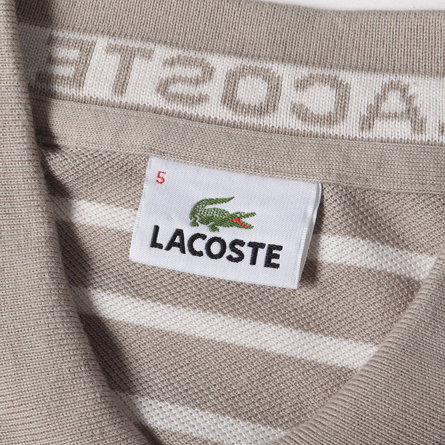 LACOSTE ラコステ ポロシャツ サイズ:5 ポケット付き ワニ ワッペン