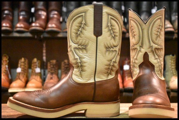 8D ANDERSON BEAN アンダーソンビーン ローパーブーツ 6235B ツートン ブラウン×ベージュ リオス ブーツ HOPESMORE FI520