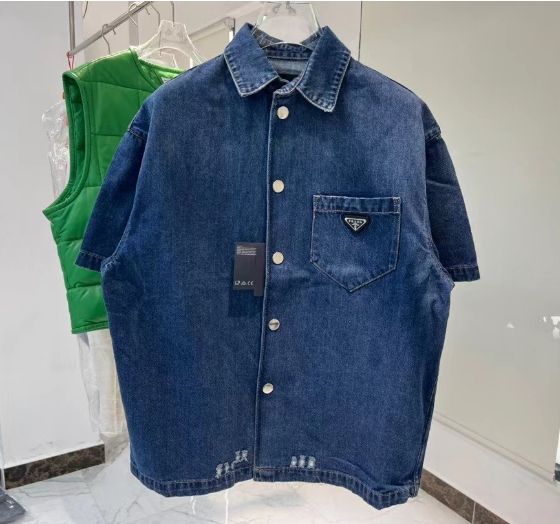 PRADA プラダ トライアングルロゴ デニム ジャケット シャツ 三越