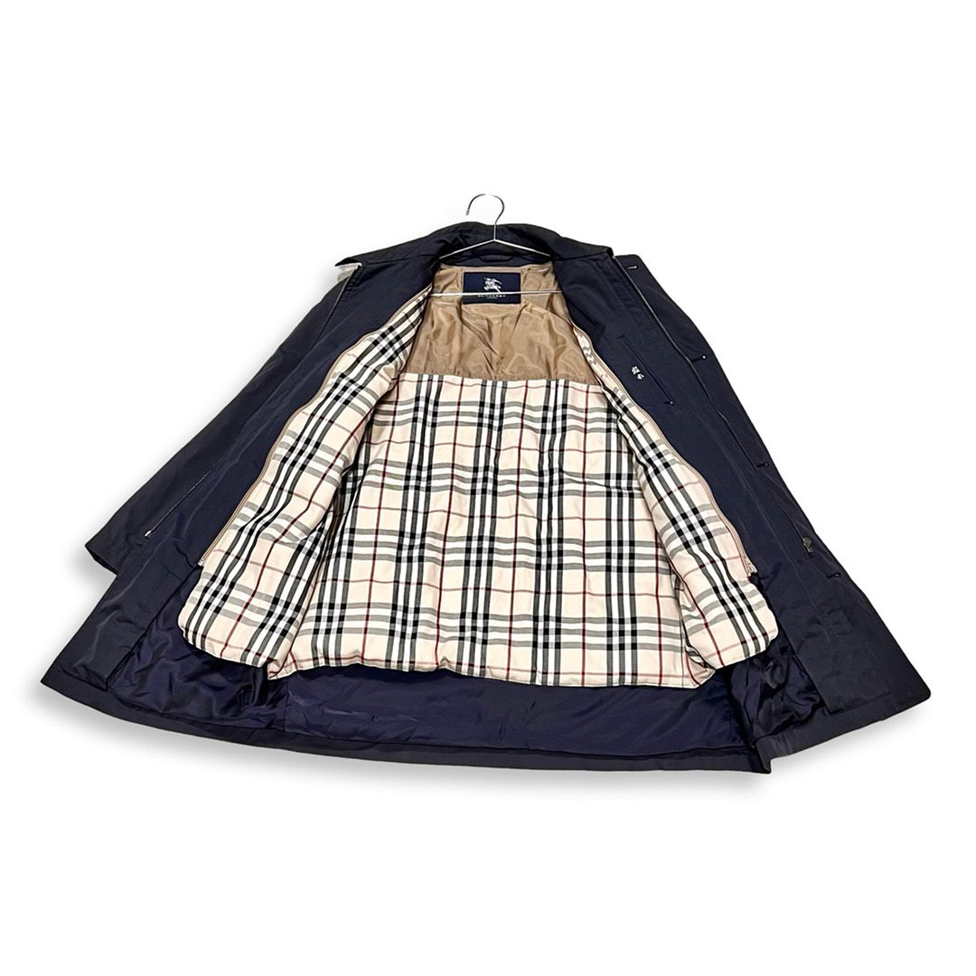 【美品】バーバリーロンドン ステンカラーコート 中綿ダウンライナー付き BURBERRY LONDON バーバリー ロンドン 中綿 ライナーダウン