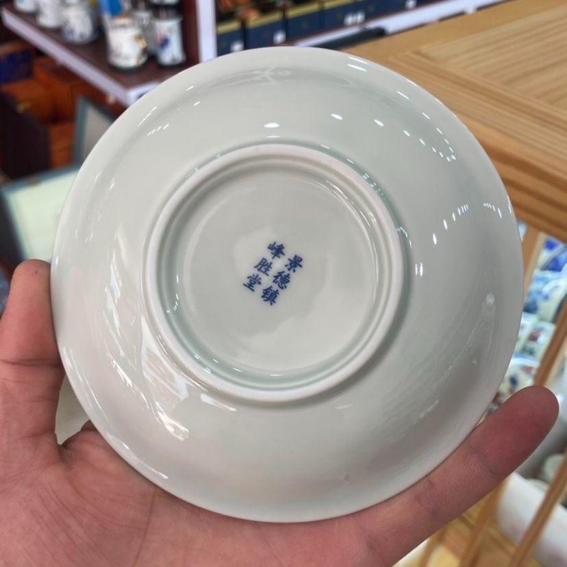 景徳鎮 青花釉里紅三才蓋碗 茶碗 煎茶器 未使用品 - メルカリ