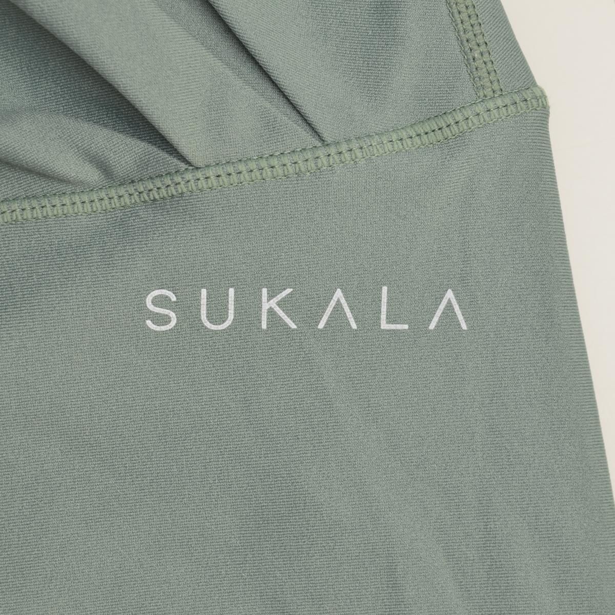 【SUKALA】スカーラ　アシンメトリーギャザーレギンス SUKALA】アシンメトリーギャザーレギンス(S・Mサイズ ブラウン