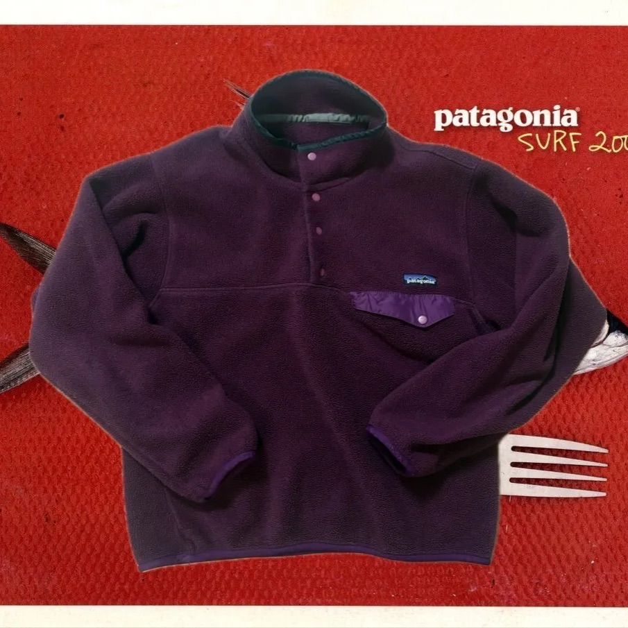 patagonia snap T プラム 短丈 フリース SYNCHILLA シンチラ 90s patagonia snap T プラム 短丈 フリース SYNCHILLA シンチラ 90s
