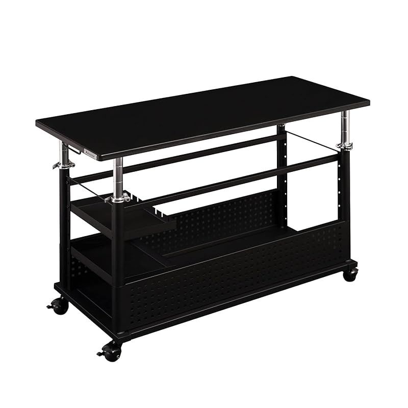 Bauhutte バウヒュッテ 昇降式 L字デスク ロング BHD 1000 HL BK 1