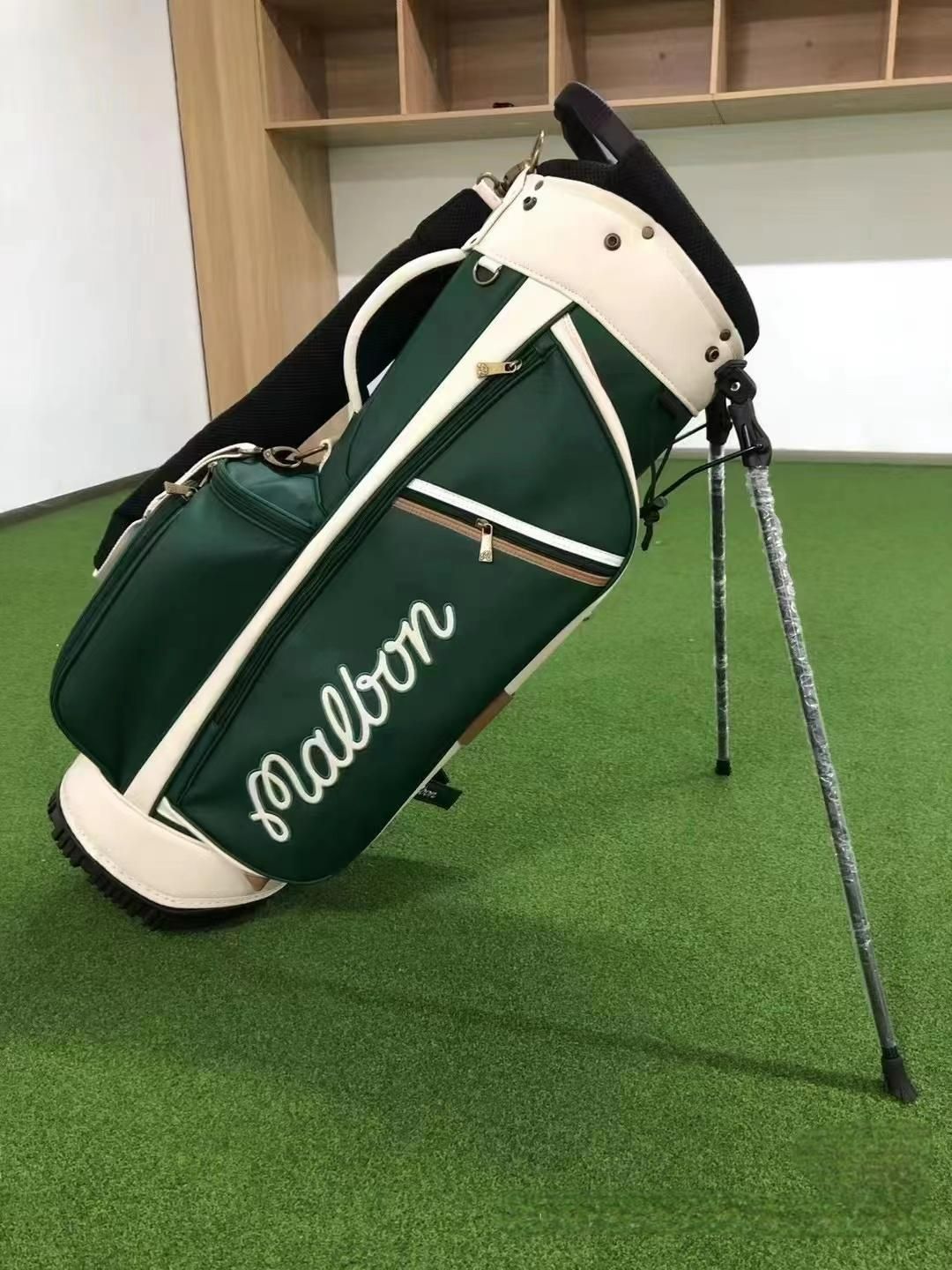 超人気☆Malbon Golf マルボン ゴルフ キャディバッグ ホビー グッズ　初心者 軽量 PUレーザー 00