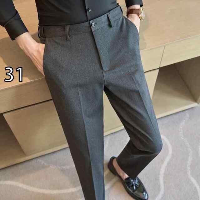 【超激得，限定セール】 [31]春 コーデ メンズ  服 シンプル ファッション オシャレ 大人 かっこいい 大きいサイズ ストリート 紳士服 伸縮性 ストレッチ ストレッチ ウエスト スーツ パンツ ハイエンド スリム ビジネ その他