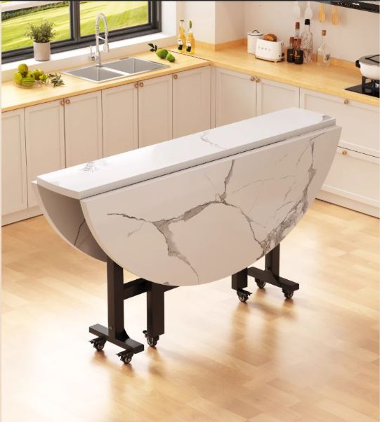 折り畳めるテーブル 喫茶店円形の実木テーブル