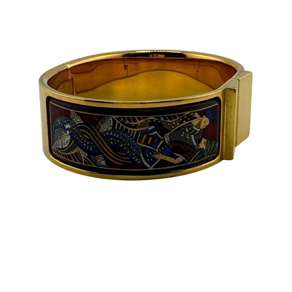 エルメス ロケ エマイユ 七宝焼 バングル ブレスレット レディース ゴールド エルメス ロケ エマイユ 七宝焼 バングル ブレスレット レディース