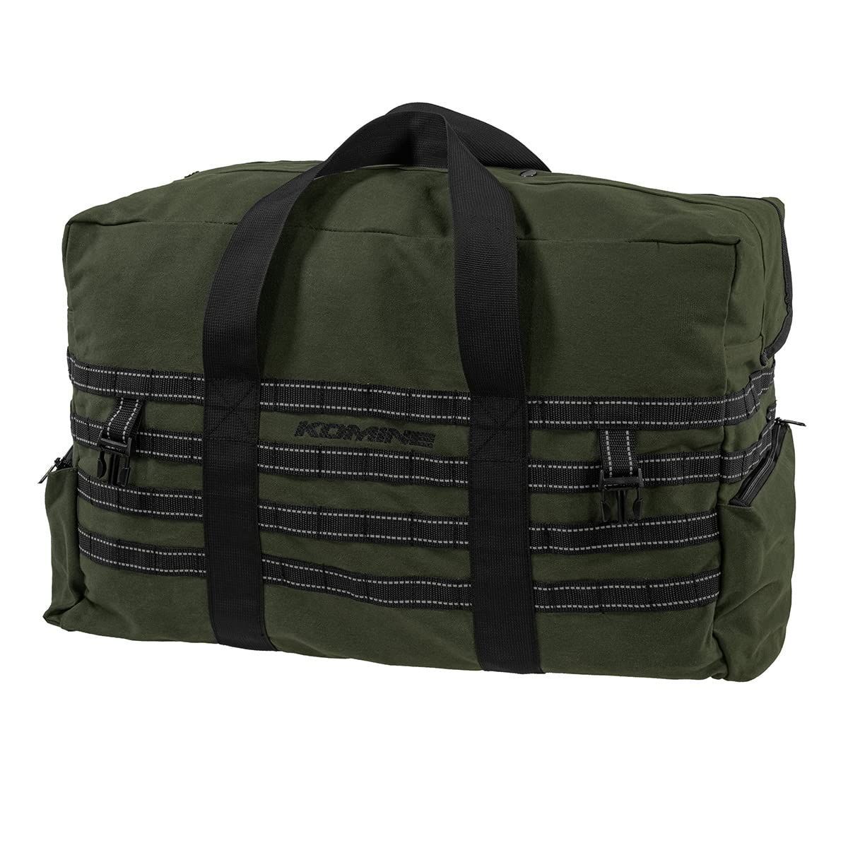 オリーブ_Free Size コミネ バイク用 SA-251 キャンピングキャンバスシートバッグ 65L 09-251 Olive Free