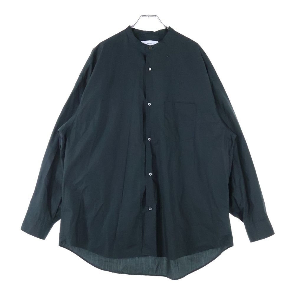 Graphpaper グラフペーパー 23SS BROAD L|S OVERSIZED BAND COLLAR SHIRT オーバーサイズ 長袖バンドカラーシャツ ブラック GM234-50002B