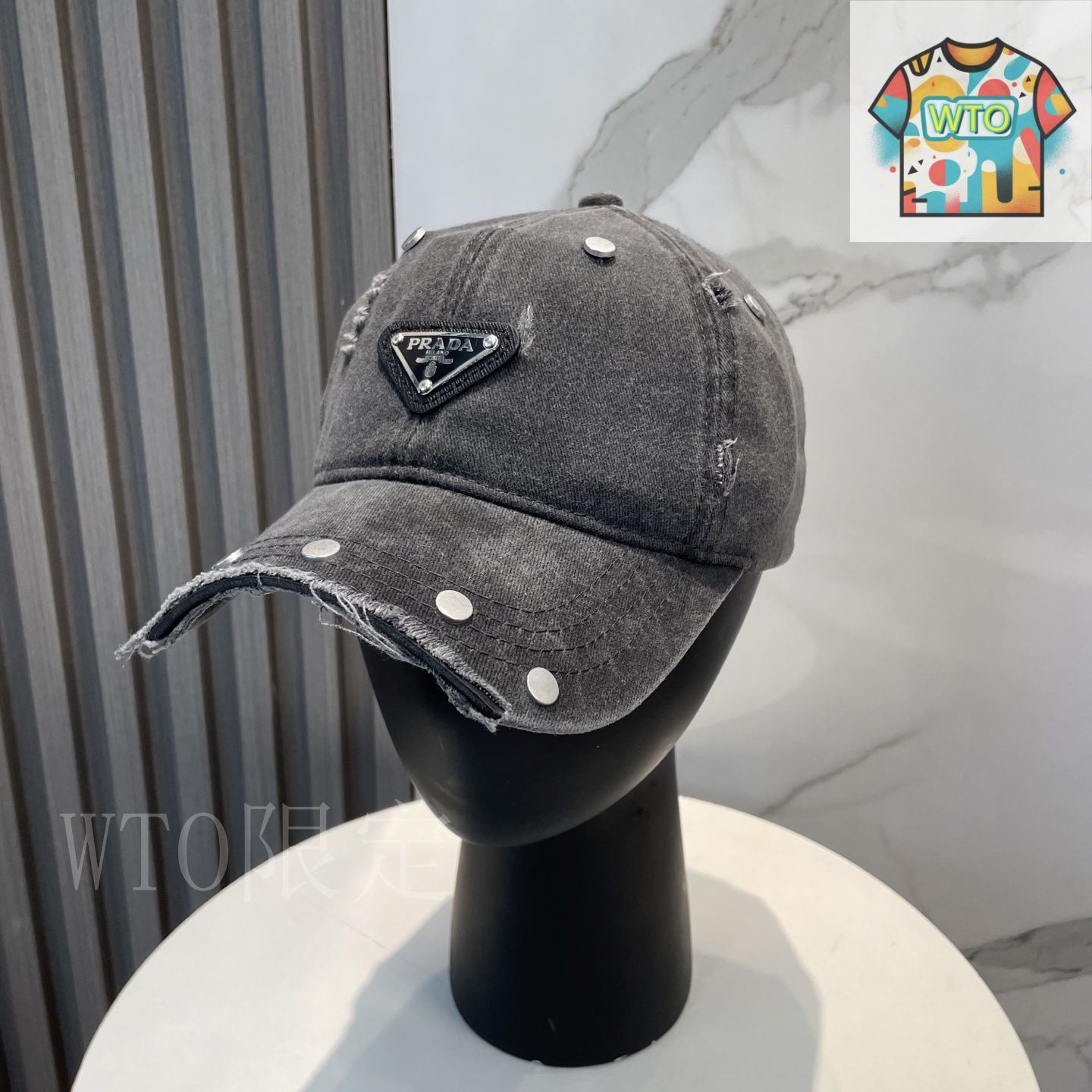 プラダキャップ 今日WTO】Prada デザインベースボールキャップ-BL76 - メルカリ