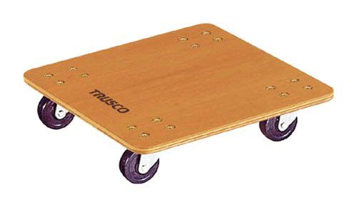 トラスコ中山 TRUSCO 合板平台車プティカルゴ450x450ゴム 