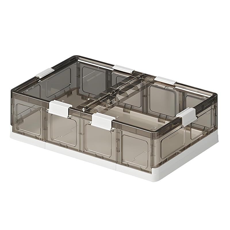 【新品】 ベッド下収納 キャスター付き蓋付き 折りたたみ式 大容量 薄型 防カビ防塵・耐荷重強化 衣類/布団/漫画収納に ベッド下収納ボックス 組立簡単なベッド下収納ケース (1個セット， L