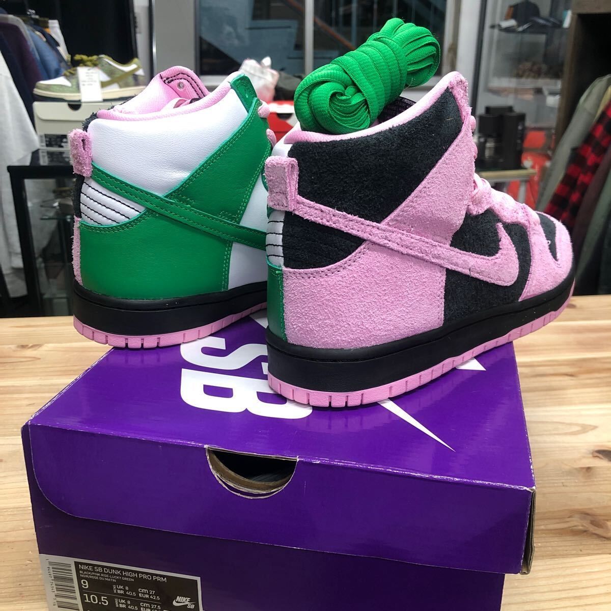 GQ998◇NIKE SB : Dunk High Pro PRM Invert Celtics CU7349-001◇27 