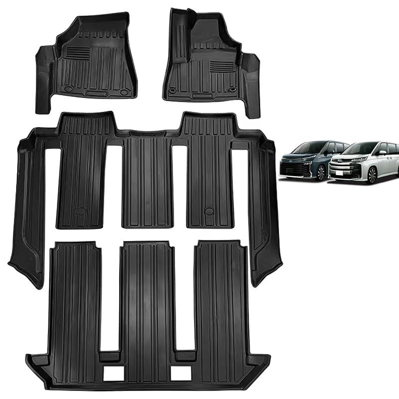 トヨタ 新型 との互換性あり ノア ヴォクシー 90系 7人乗用 フロアマット 3Dカーマット 車専用 フロアマット 立体カーマット TPE材質 耐汚れ 耐摩擦 抗菌効果 防水 滑り防止 保護パーツ カー用品（（ガソリン専用)4PCS）