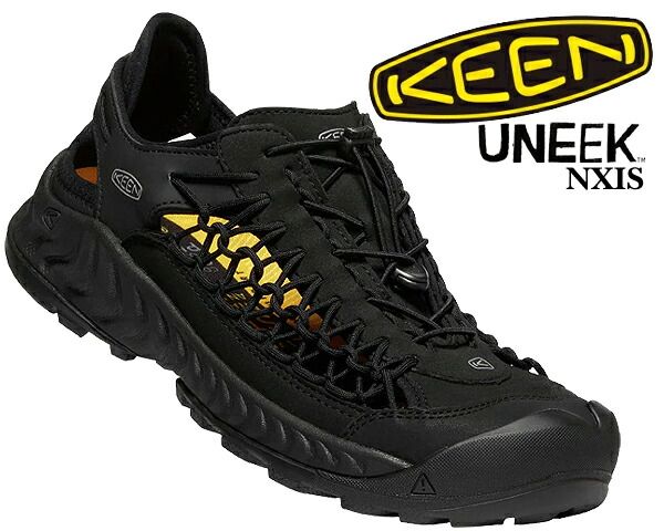 キーン ユニーク ネクシス KEEN UNEEK NXIS TRIPLE BLACK|BLACK 1027285 トリプル ブラック スニーカー サンダル バンジーシューレース OPEN AIR SNEAKER