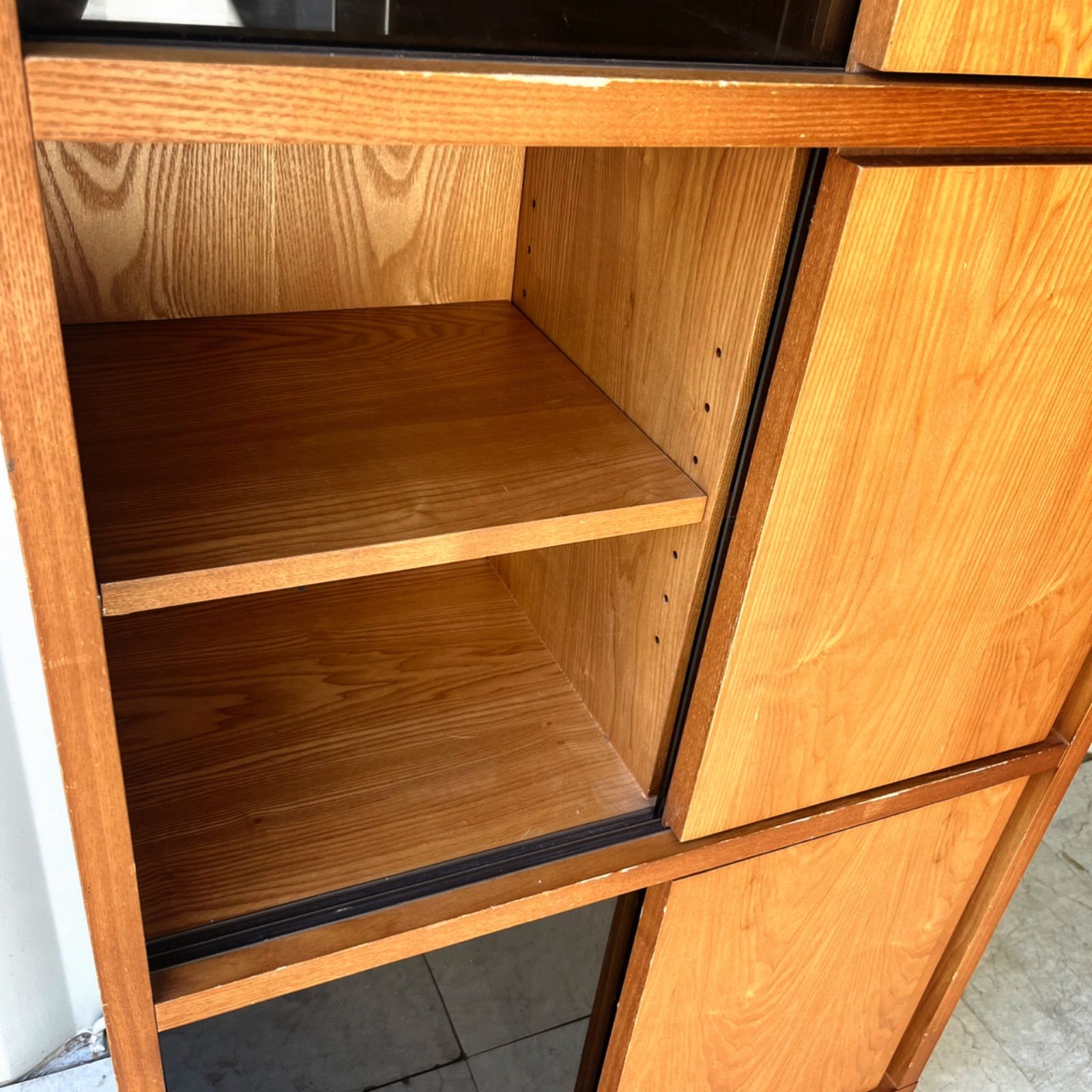 取付無料！フランフラン アコルド タモ材ブックシェルフ ブラック