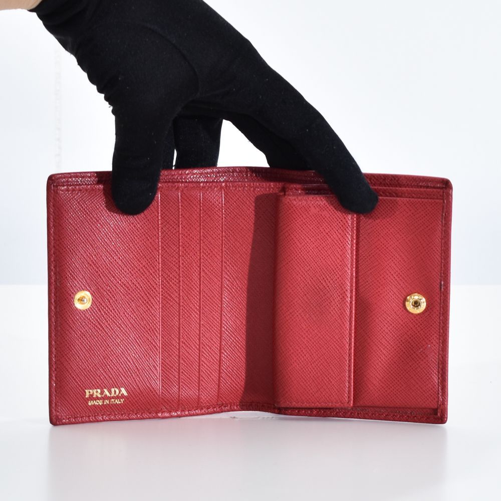 中古USED PRADA 財布 2つ折 サフィアーノ 1MV204 2250002508020 中古USED PRADA 財布 2つ折 サフィアーノ 1MV204 2250002508020