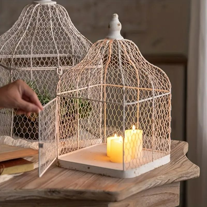 ガーデンオブジェ ヴィンテージ調 フレンチ風 アイアン製 2個セット