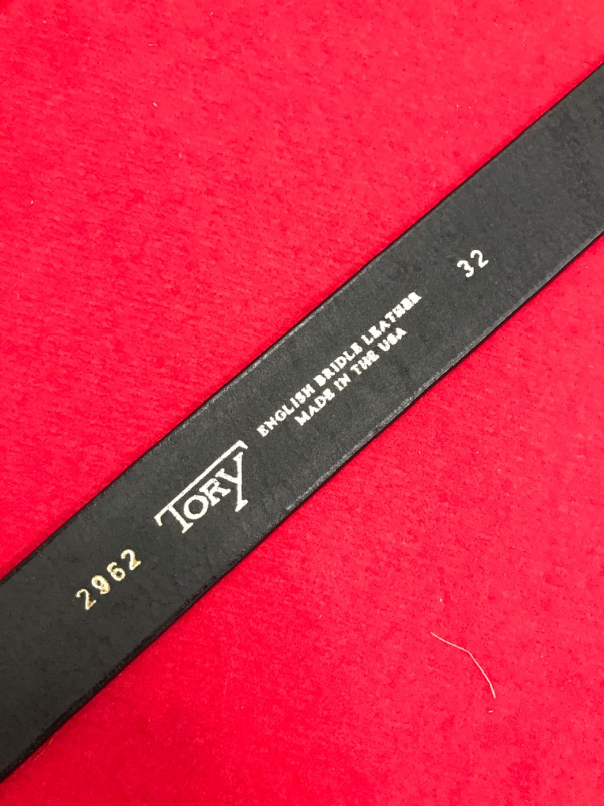 GY697 TORY フックベルト ブライドルレザー 32 - メルカリ