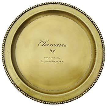 【中古】【非常に良い】PL アンティーク調 トレー CHAMARRE トレイ ラウンドL アイアン製 ゴールド 63025