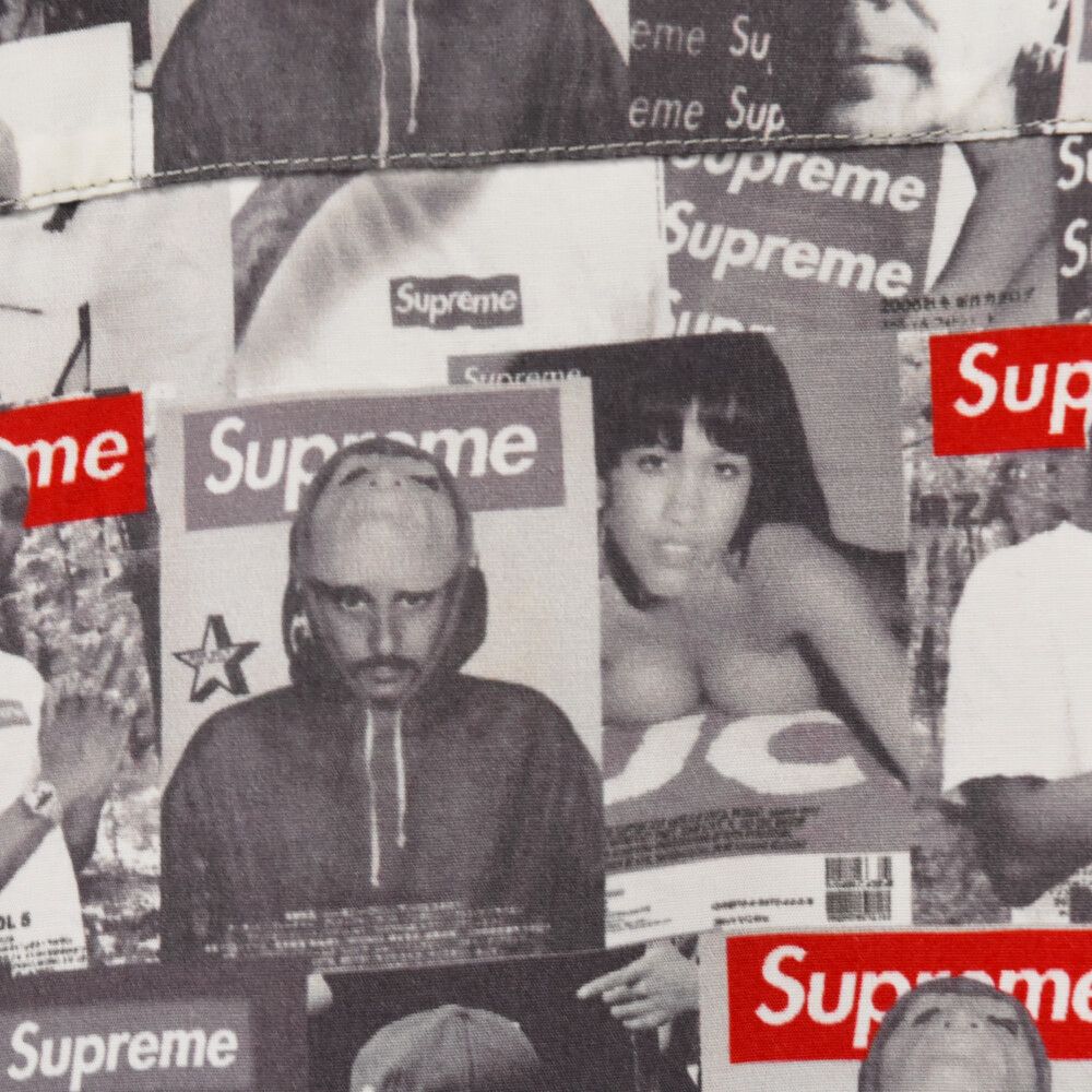 SUPREME (シュプリーム) 23SS Magazine S/S Shirt マガジン 総柄 半袖