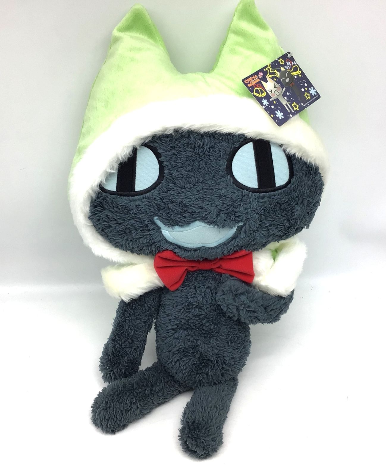 9604 どこでもいっしょ ビッグサイズぬいぐるみ クロ 約60ｃｍ FunCollection あったかニャ ＸＬケープぬいぐるみ