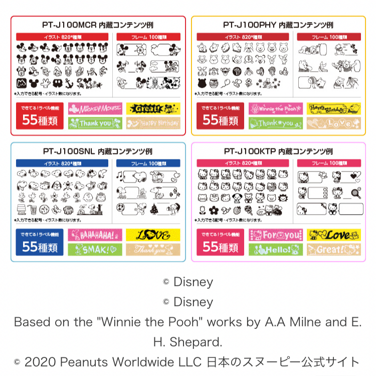 メルカリshops ブラザー工業 ラベルライター ピータッチ キャラクター ディズニー