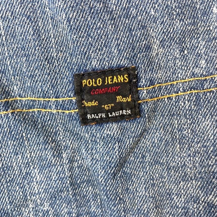 【美品】ポロラルフローレン　フレンチペインターワークパンツ　ブルー　34 ポロジーンズラルフローレンPolo Jeans Ralph laurenデニム