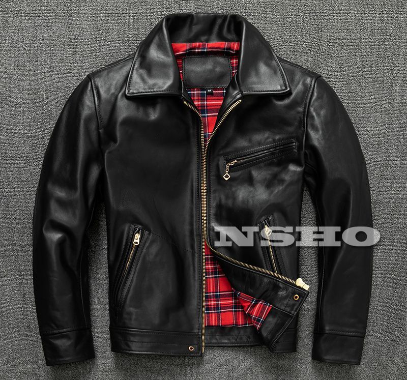 黒芯ホースハイド 復刻30 s トラッカースタイル 1枚革 メンズ 革ジャン シングルライダース レザージャケット 植物鞣し 馬革