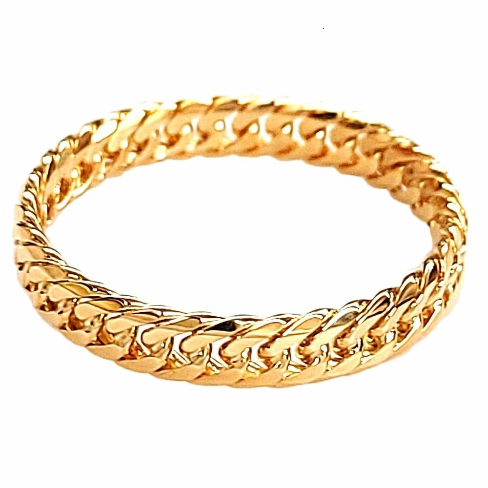 18金　喜平　デザインリング K18 6.6mm幅 26号 喜平チェーンリング 新品 18金 喜平リング