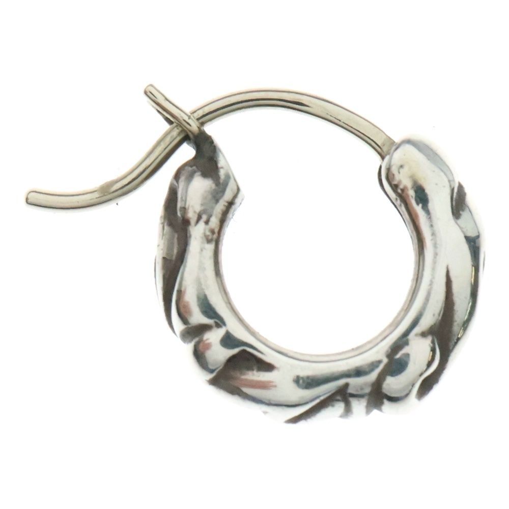 CHROME HEARTS クロムハーツ TNY HOOP SCRL タイニースクロールフープ シルバーピアス シルバー