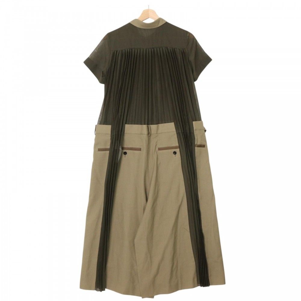 サカイ ワンピース レディース 半袖 シースルーロングワンピース  