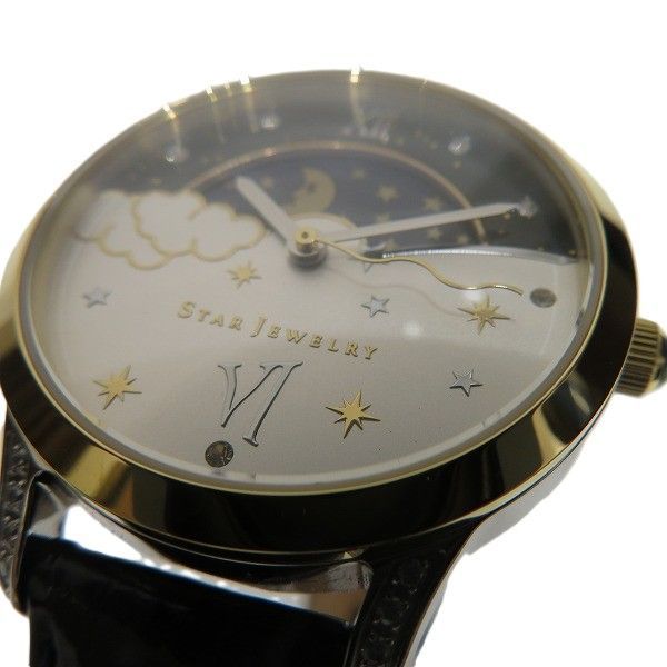 STARJEWELRY スタージュエリー ムーンフェイズ ラインストーン 腕時計 STAR JEWELRY - 【希少】STAR JEWELRY 2019 限定 ムーンフェイズ