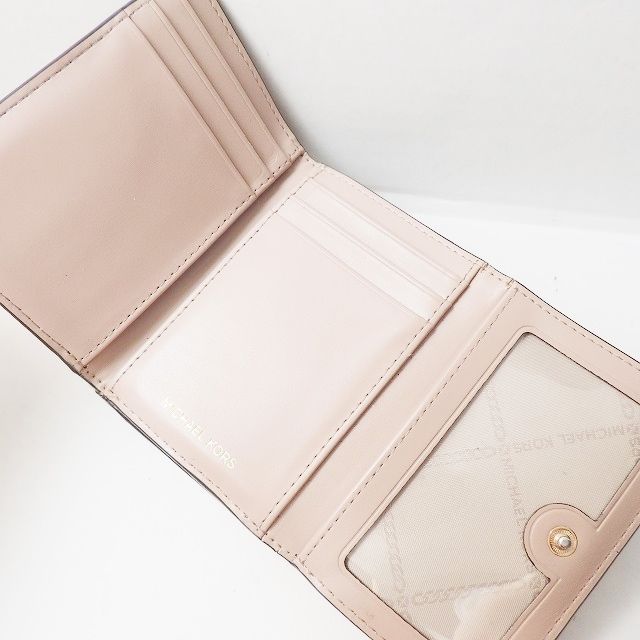 MICHAEL KORS(マイケルコース) 3つ折り財布 - ピンクベージュ×ダーク 