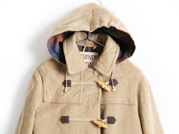 70s 西ドイツ製 ユーロ ビンテージ □ チェック ライナー 脱着 フード  