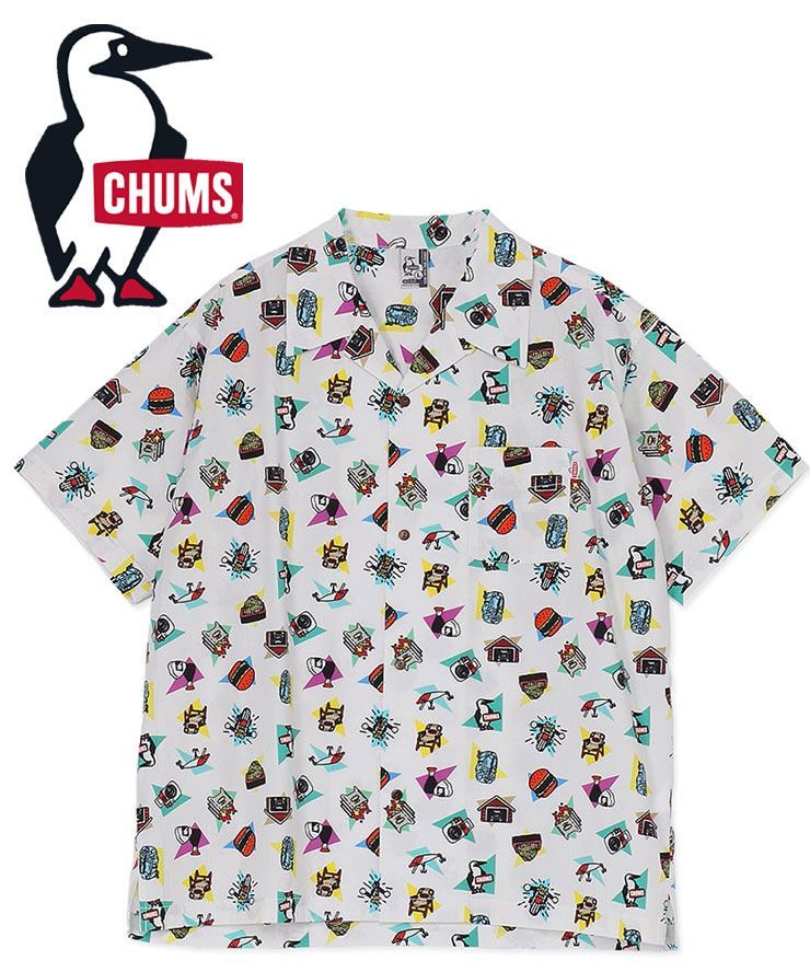 シャツ メンズ 総柄 チャムス CHUMS かせきさいだぁ m l xl チャムロハシャツ かせきさいだぁ Chumloha Shirt CH02-1237 Mサイズ Lサイズ XLサイズ 大きいサイズ