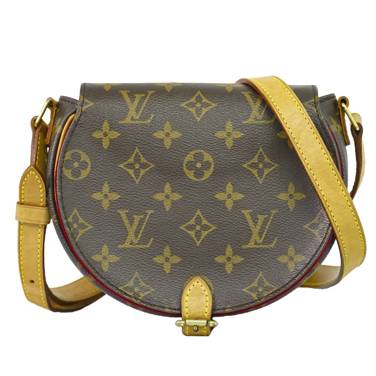 本物 ルイヴィトン LOUIS VUITTON LV タンブラン モノグラム ショルダーバッグ ポシェット ブラウン M51179 Tambourin ビトン バッグ 中古 本物 ルイヴィトン LOUIS VUITTON LV タンブラン モノグラム