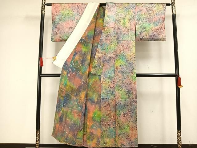 平和屋着物▽上質な小紋　単衣　霞文　正絹　逸品　AAAV2866fy 平和屋着物▽上質な小紋 単衣 霞文 正絹 逸品 AAAV2866fy - メルカリ