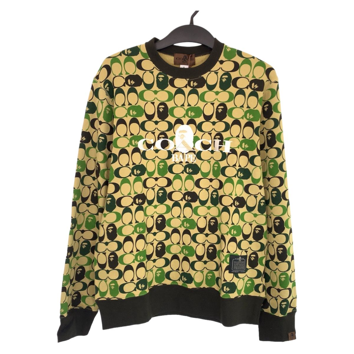 新品未使用 COACH コーチ A BATHING APE ×COACHコラボ サイズXL カーキ 