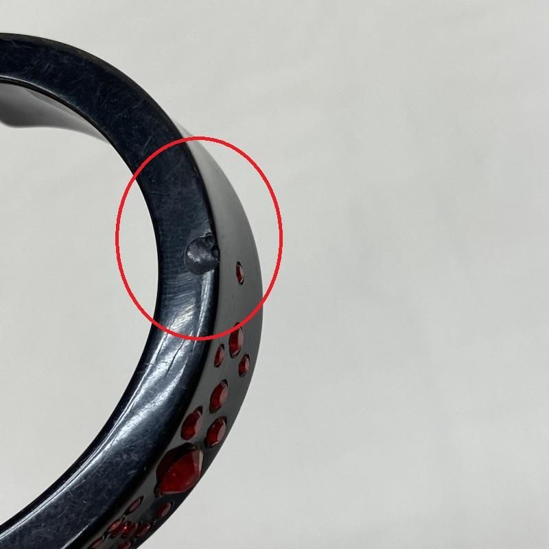 クリスチャンディオール DIOR バングル ラインストーン 黒 クリスチャンディオール DIOR バングル ラインストーン 黒