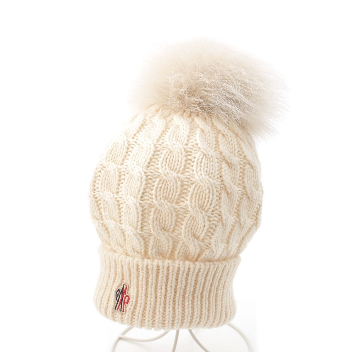 モンクレール GRENOBLE グルノーブル ウール ロゴ ファー ニット