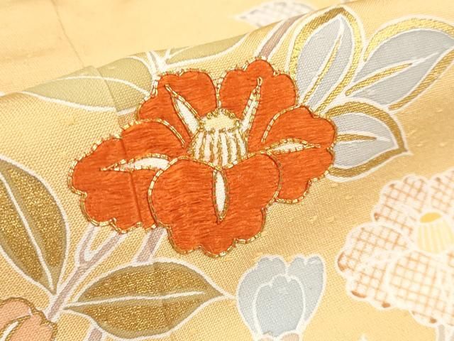 平和屋本店□極上 創業460年・千總 訪問着 駒刺繍 枝椿文 暈し染め 金彩 高島屋扱い 逸品 CYAA1026s5 - メルカリ