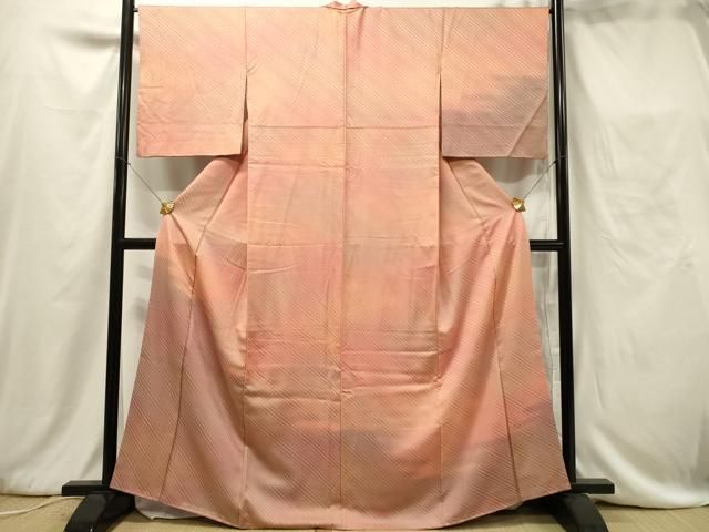 平和屋着物▽上質な小紋 単衣 霞文 暈し染め 正絹 逸品