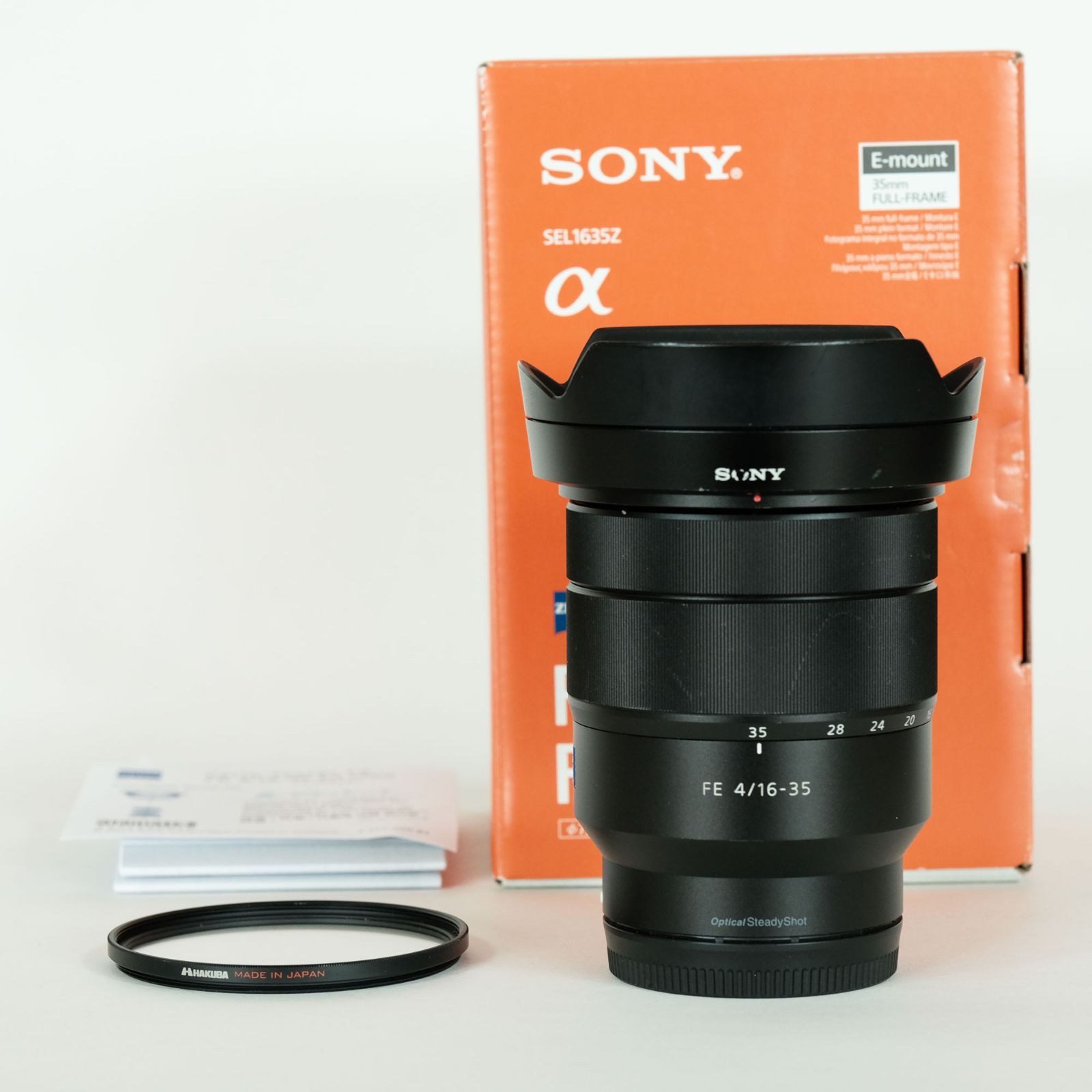 sony SEL1635Z 16-35mm F4 ZA OSS フィルター付