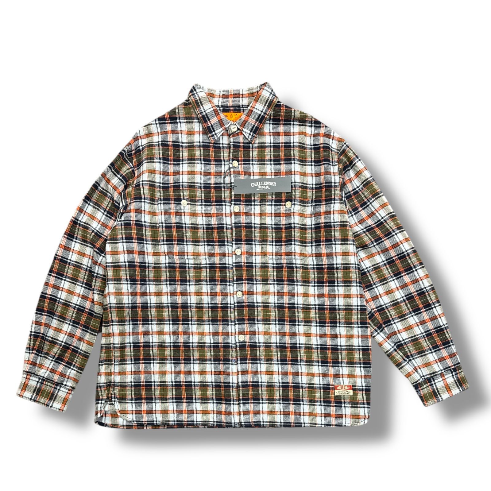 トップス Challenger  COUNTRY PLAID SHIRT CHALLENGER/COUNTRY PLAID SHIRT（LT BLUE/ORANGE）［カントリー