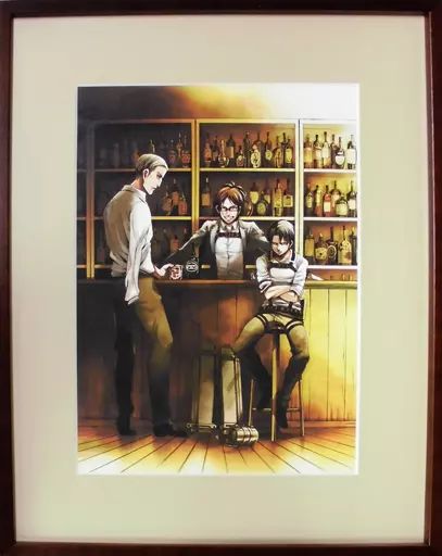 中古】原画イラストボード 進撃の巨人 複製原画F(エルヴィン＆ハンジ